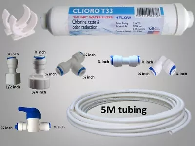 DAEWOO American/Fridge Freezer Water Filter Connection Kit+5M Tubing C0 • £23.99