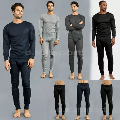 Men's 2 Piece Thermal Underwear Set Top Bottom Long Sleeve Pants S M L 2XL 3XL • $14.85