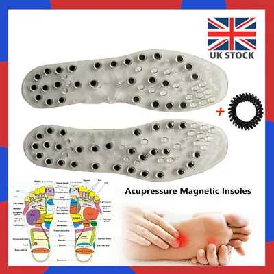 Magnetic Shoe Insoles Massage Acupressure Foot Therapy Pain Relief UK NEW 2022   • £10.82