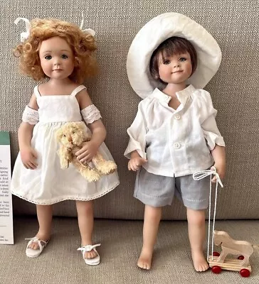 Gabrielle Muller Porcelain Dolls Sarah & Janek New In Box Ltd Edition • $49.99