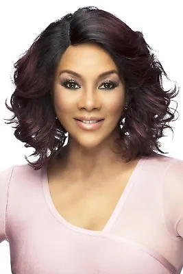 $34.74 • Buy Vivica Fox Lace Front Wig 13 Spiral Curl Bob W/ Feathered Bang Side Part - TORI