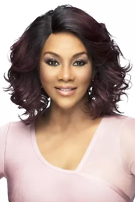 Vivica Fox Lace Front Wig 13 Spiral Curl Bob W/ Feathered Bang Side Part - TORI • $31.88