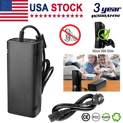 $18.95 • Buy New SLIM AC Power Supply Brick Charger Adapter Cable Cord For Microsoft Xbox 360
