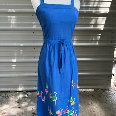 Vintage Malia Of Honolulu Blue Sun Dress • $65
