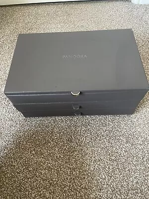 Pandora Giant XL Jewellery Box Case Dove Grey * Very Rare * Only One On EBay * • £150