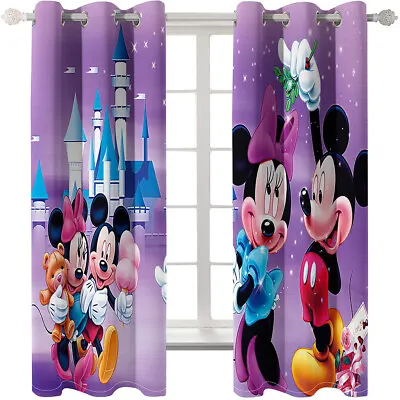 £24.37 • Buy Mickey Mouse Donald Duck Bedroom Curtains Ring Blackout Door Decor UV Protect