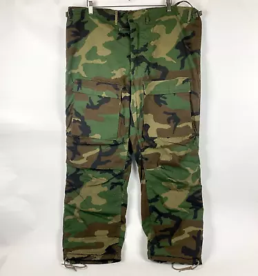 U.S. Military Army Chemical Protective Suit Pants Woodland Camouflage Size Large • $37.99