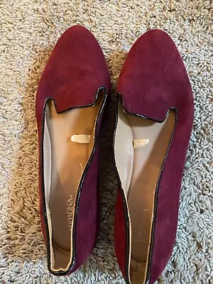 Merona Wine Colored Mules Black Trim Women’s 9.5 NWOB • $12