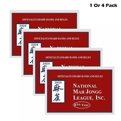 NEWEST 2024 MahJong Card - National League Mah Jongg L Size Rule Card 8/4/2 PACK • $19.99