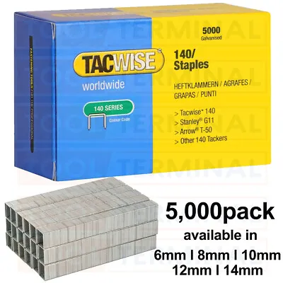£7.89 • Buy Tacwise Type 140 Series Staples 6 8 10 12 14mm Fit Stanley G 4/11/140 Arrow T50