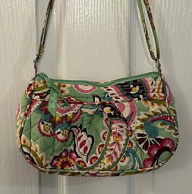 VERA BRADLEY Frannie Crossbody Bag - Tutti Frutti Mint Green Paisley Print - EUC • $20