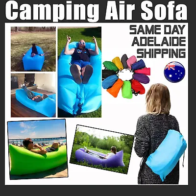 CAMPING CHAIR Sofa Air Inflatable Bean Sleeping Bag Beach Outdoor Chairs Lay • $8.94