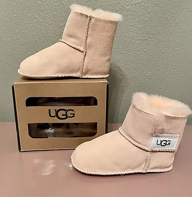 UGG AUSTRALIA Baby ERIN Pink Infant Kid Toddler Large 18-24 Mo Boots Size 6 / 7 • $34.95