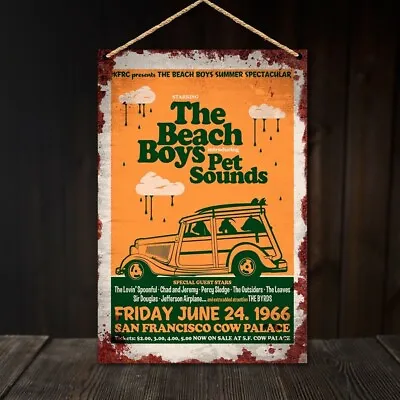 £9.49 • Buy The Beach Boys Tin Sign, Rock Concert Plaque, Ready To Hang Wall Plaque 