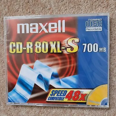 Maxell CD-R 80 XL - S 700MB RECORDABLE CD-R CD New And Sealed  • £1.99