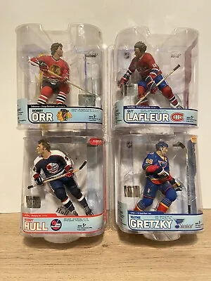 4 NHL Guy Lafleur Wayne Gretzky Bobby Orr Bobby Hull Mcfarlane Legends Series 5 • $199.70