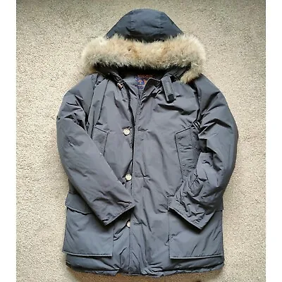 £589 • Buy Limited Ed. Mens Woolrich Luxury Arctic Parka XL Grey Goose Down Hooded Fur Coat