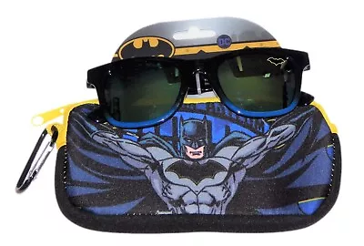 BATMAN CAPED CRUSADER Boys 100% UV Shatter Resistant Sunglasses & Soft Case Set • $23.73