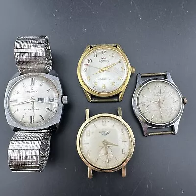 Vintage Men's Mechanical Watch Lot - WALTHAM BENRUS HELBROS CLINTON - AS IS • $69