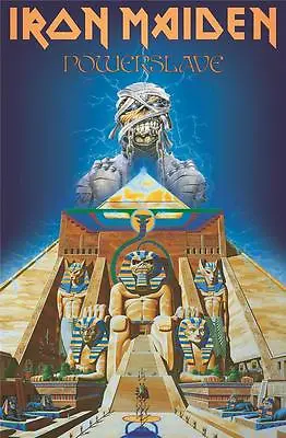Official Licensed - Iron Maiden - Powerslave Textile Poster Flag Metal • $27.34