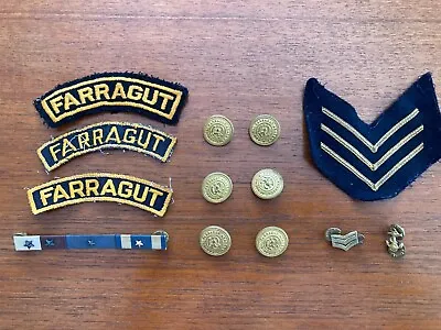 Vintage Admiral Farragut Academy Brass Buttons Pins And Uniform Insignia • $12.95