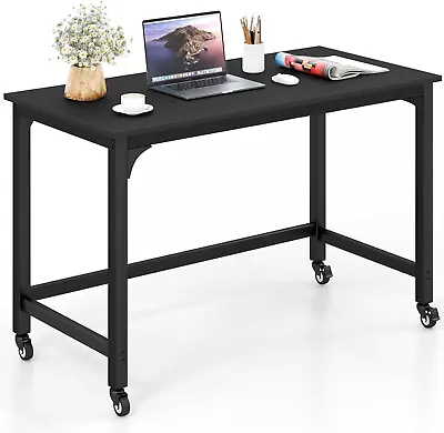 48  Mobile Computer Desk Rolling Computer Workstation With 4 Smooth Casters Ho • $151.99