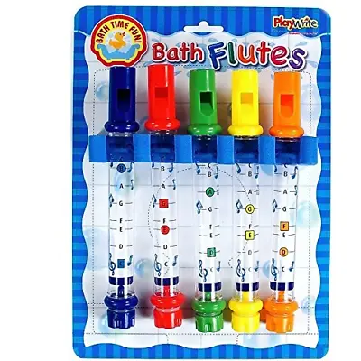 £7.99 • Buy PACK OF 5 BATH FLUTES Children's Bath Play Time Toys In Mixed Colours Musical