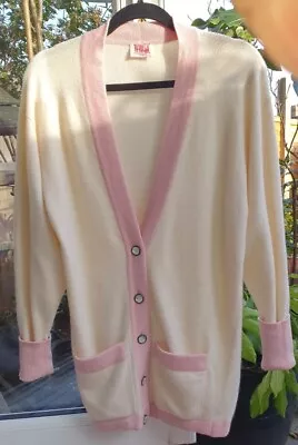 100% Cashmere Cardigan Plunge Neckline Jacket Npeal Burlington Arcade VINTAGE • $52.23