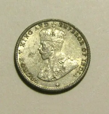 Malaysia Straits Settlement 1918 5 Cents Silver Coin • $19.99