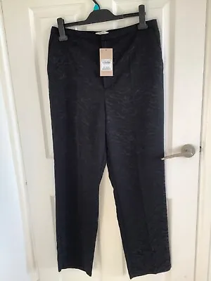 Tu Black Jacquard Trousers Size 12 New With Tags • £4.95