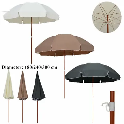 $45.30 • Buy Parasol With Steel Pole 1.8m-3m Outdoor Garden Patio Umbrella Sunshade Elegant