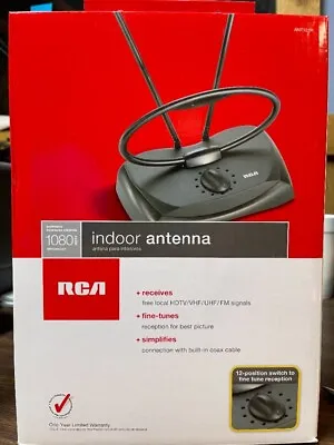 RCA Digital Rabbit Ears HDTV Antenna TV ANT121R Fine Tuning Indoor 30 Mile Range • $26.99