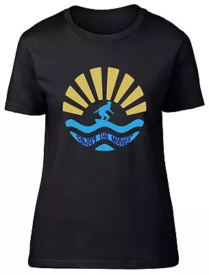 Enjoy The Waves Womens T-Shirt Surfer Surfing Board Ladies Gift Tee • £8.99