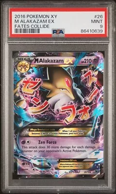 Mega Alakazam EX 26/124 - XY Fates Collide Pokemon TCG - PSA 9 • $69.99