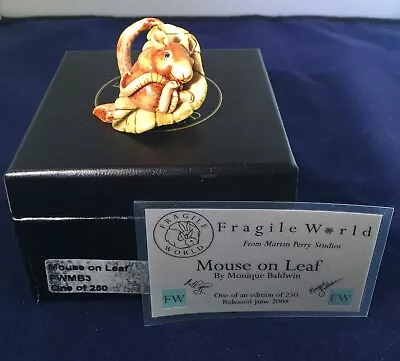 Harmony Kingdom MRP`s ~ Fragile World ~ Mouse On Leaf~ Signed 2X'S ~ NIB  • $59.99