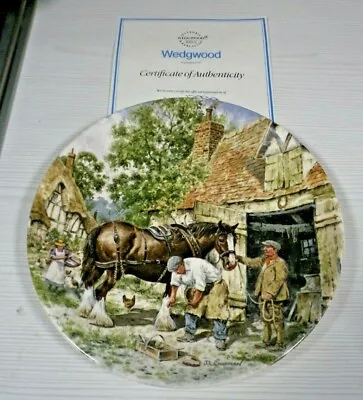 £4.99 • Buy Wedgewood Collector Plate 'The Blacksmith's Forge' From Life On The Farm Series