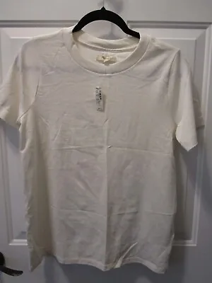 Madewell Supima Cotton Essential S/s Tee Top In Lighthouse Off White Size Small • $21.56