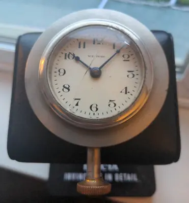 Vintage Waltham 8-Day Mechanical Car Clock Large Heavy Parts/Repair • $100