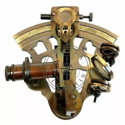 Antique Brass Working Marine Sextant Collectible Vintage Nautical Ship Astrolabe • $26.10