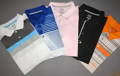 Lot Of 5~ Oakley Hydrolix 100% Polyester Polo Golf Shirts Men's Large • $89.99