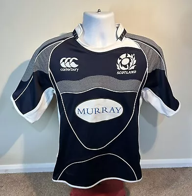 Scotland Rugby 2007/2008 Home Canterbury Navy Shirt Mens Size Small • £30