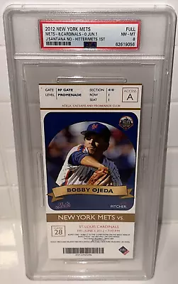 6/1/12 New York Mets JOHAN SANTANA 'No Hitter  Mets 1st Full Ticket Stub PSA 8 • $449.99