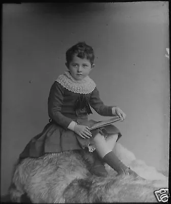 £15 • Buy VICTORIAN Glass Magic Lantern Slide GIRL READING C1890 PHOTO 