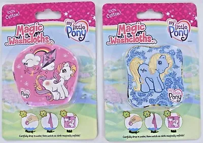 MLP Magic Washcloths MY LITTLE PONY Set Of 2 COTTON Washable New Bronies Ponies  • $9.95