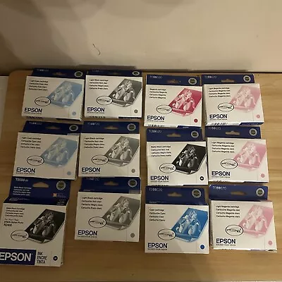 Epson T059 Unopened Printer Inks In Boxes For Stylus Photo R2400 - Lot Of 11 • $100