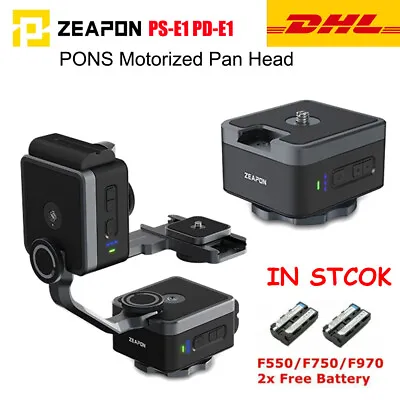 ZEAPON PS-E1 PD-E1 PONS Motorized Pan Head Tilt Head For Camera DSLR W 2 Battery • $184