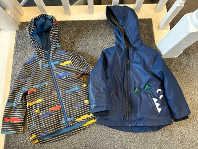£12.99 • Buy Joules Car Rain M&S Dinosaur Blue 3-4 Years Hooded Coat Jacket Preowned