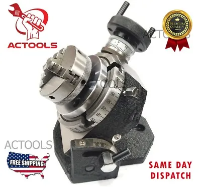 Rotary Table Tilting 4  Inch With 3 Jaw 65mm Mini Lathe Chuck Milling Machine • $164.99