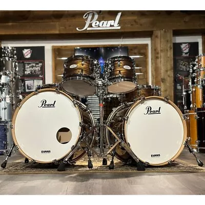 Used Pearl Music City Custom Masters Maple Gum 6pc Drum Set Bronze Oyster - • $4729.99