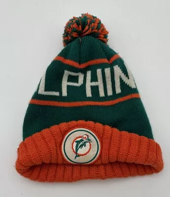 Miami Dolphins Knit Hat By Mitchell Ness  One Size Fits Most • $15